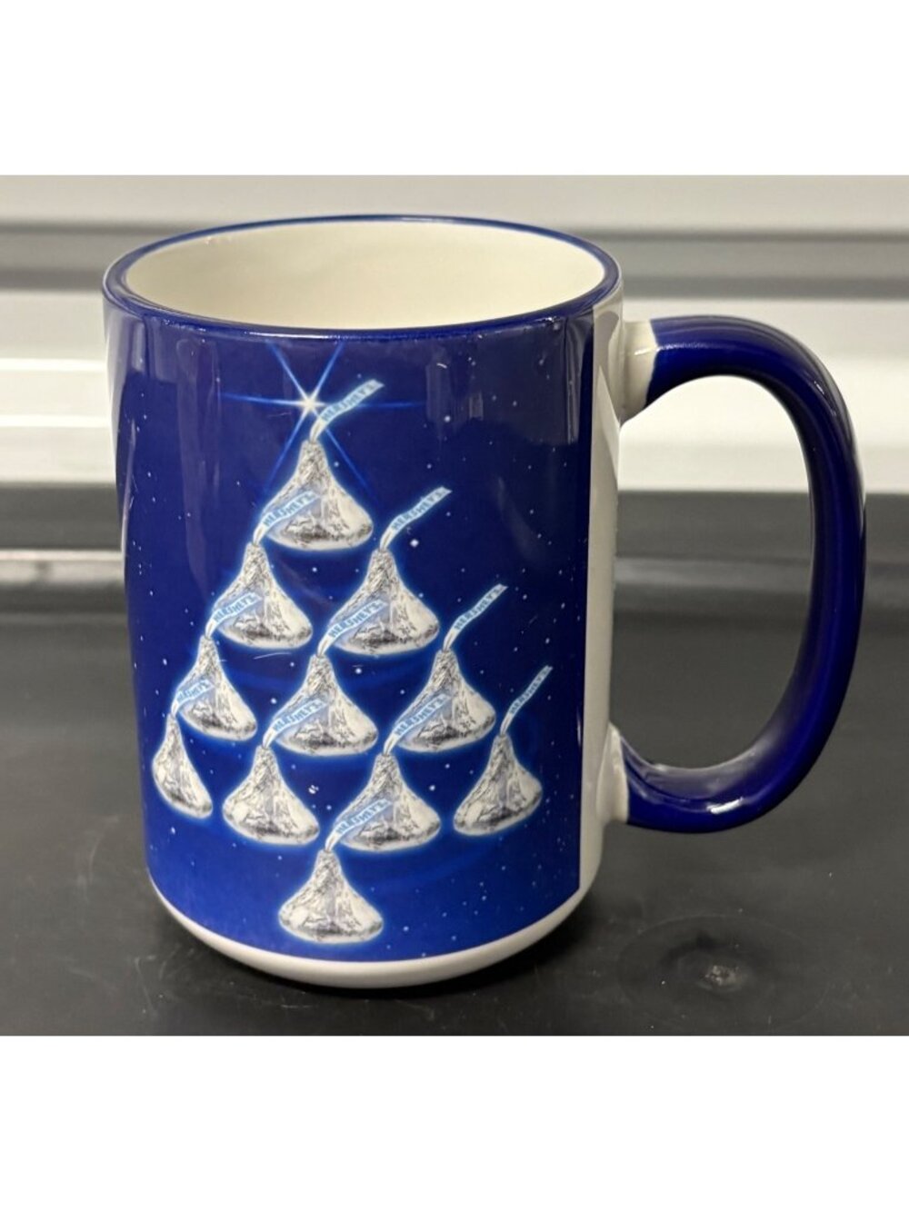 Hersheys Kisses Blue Coffee Mug With Orca Coatings Design 11 Oz Ceramic Cup